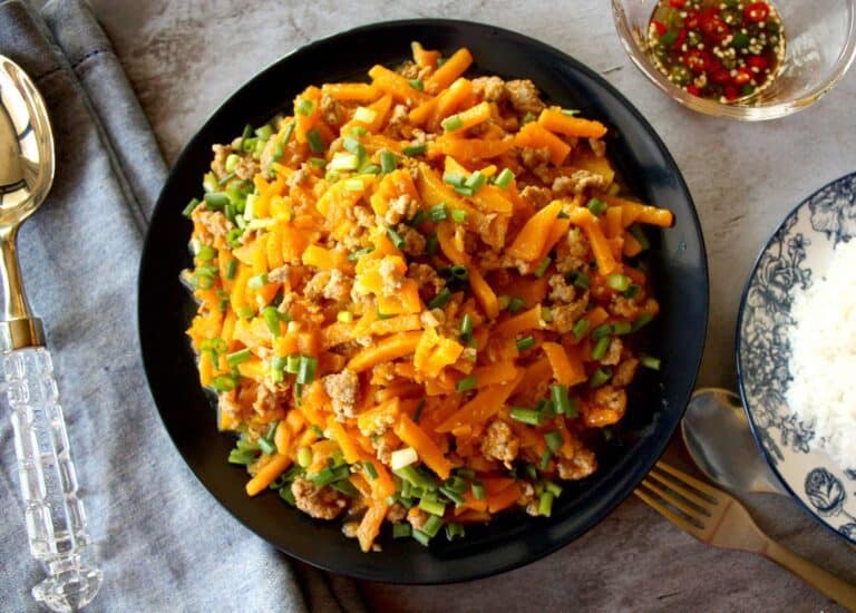 Butternut Squash Stir Fry Recipe (With Ground Pork) Thida's Kitchen
